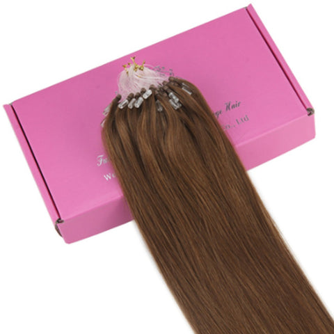 Brown Micro Loop Ring Hair Extensions - GODINHAIR INDUSTRIE