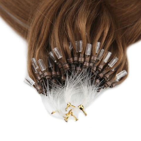 Brown Micro Loop Ring Hair Extensions - GODINHAIR INDUSTRIE