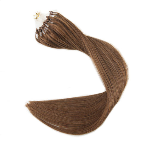 Brown Micro Loop Ring Hair Extensions - GODINHAIR INDUSTRIE