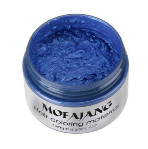 Mofajang 7 colors Disposable hair Color Wax Dye one-time molding paste Sliver Grandma Green Hair Dye Wax Mud Cream